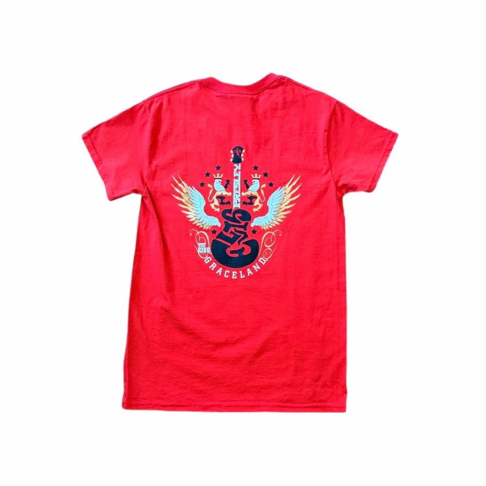 Elvis Presley Graceland Red Graphic Tee - Size S